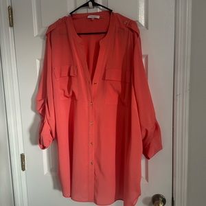 Coral Calvin Klein Top